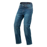 Jeans QUARTO, un jeans moto blu scuro con certificazione CE. Ideali per l'uso estivo. Di TUCANO URBANO.